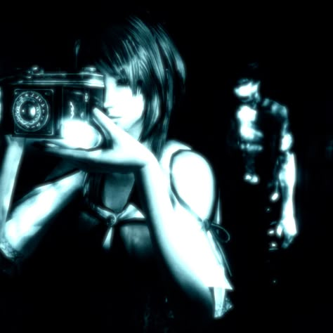 Pfp And Background, Project Zero Icon, Horror Game Pfp, Fatal Frame Fanart, Horror Game Wallpaper, Retro Horror Pfp, Grunge Icon, Dark Vintage, Horror Game Protagonist Pfp