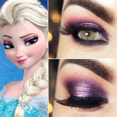 Elsa Makeup, Frozen Makeup, Frozen Wedding, Anna Und Elsa, Princess Makeup, Disney Makeup, Purple Eyeshadow, Eye Makeup Looks, Have Inspiration