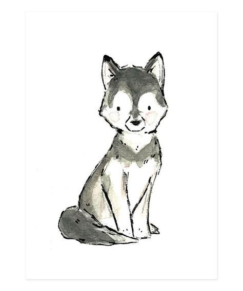 Husky Drawing, Dog Drawing Simple, Cute Dog Drawing, Dog Motif, Dog Tattoos, Dog Drawing, Pics Art, Art And Illustration, Nursery Art