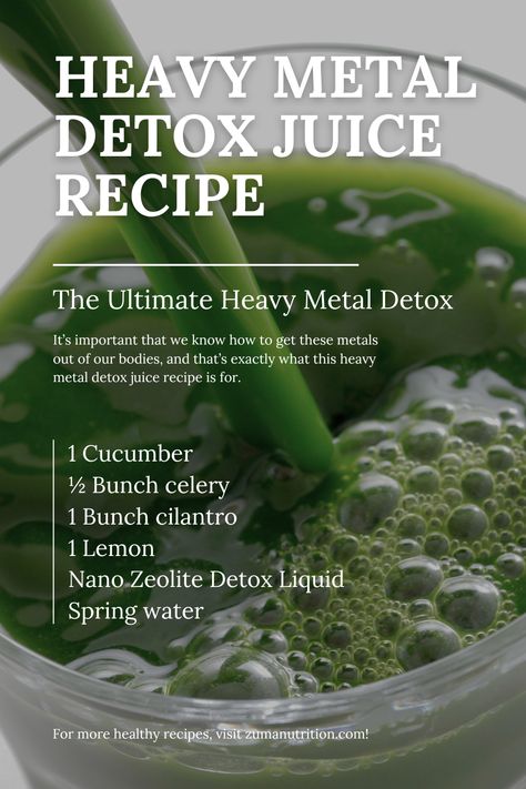 You may have heard of the popular Medical Medium heavy metal detox smoothie recipe, but this juice recipe is one of the best heavy metal detox recipes we have come across, and includes nano-zeolite as one of its major ingredients. Heavy Metal Detox Smoothie, Metal Detox Smoothie, Candida Cleanse Diet, Easy Juice Recipes, Healthy Juicer Recipes, Healthy Juice Drinks, Herbal Remedies Recipes, Juice Smoothies Recipes, Heavy Metal Detox