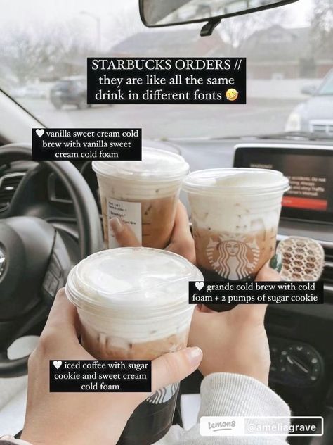 Starbucks Coffee Not Too Sweet, Best Birthday Starbucks Drinks, Good Hot Starbucks Drinks, Hot Coffee Starbucks Orders, Starbies Drinks, Starbucks Drink Menu, Coffee Orders, Starbucks Latte, Starbucks Secret Menu Recipes