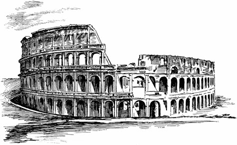 Colosseum Colessium Drawing, Roman Colosseum Drawing, Roman Architecture Sketch, Colosseum Illustration, Colosseum Drawing, Roma City, Rome Vintage, Roman Colosseum, Architecture Drawing Sketchbooks