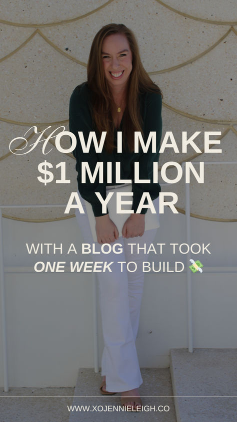 **INCOME UPDATE: $1.7 MILLION in 2024 💵 How to start a blog and make money blogging - tips from a multi six-figure blogger! See exactly how I made over $320k my FIRST year blogging, how I grew it to over $1 MILLION this year, and how to start a blog and make money your first month! Blog monetization, profitable blog, successful blog tips, and more! Make Money From Blogging, Blog Business, Making More Money, Jennie Leigh Blog, How To Make A Blog, Monetize Instagram, How To Monetize Instagram, 1 Million, How To Make Money Blogging