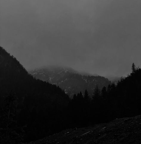 Dark Snowy Mountains, Mountain Dark Aesthetic, Cold Mountain Aesthetic, Spooky Mountains, Dark Mountain Aesthetic, Snowy Mountain Aesthetic, Gothic Mountain, Mountains Dark, Fur Aesthetic