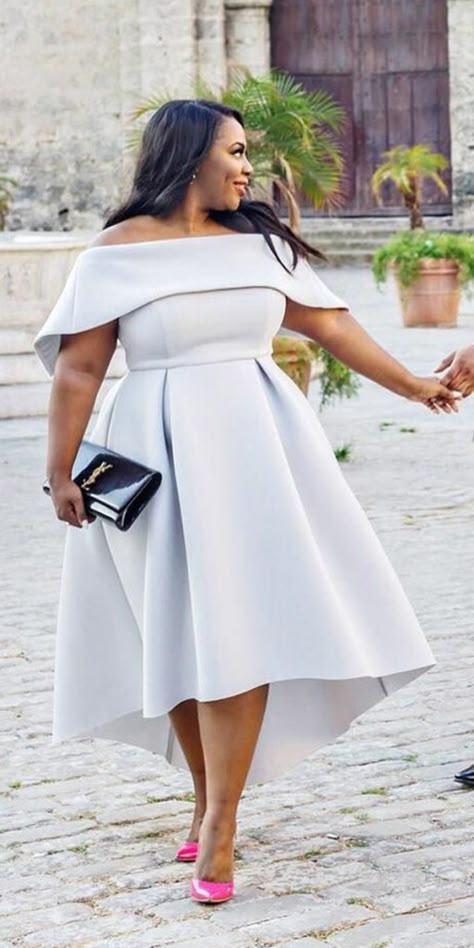 Plus Size Wedding Guest Dresses To Try ★ #bridalgown #weddingdress Plus Size Wedding Guest Outfits, Below The Knee Dress, Black Tie Dresses, Plus Size Wedding Guest, Plus Size Wedding Guest Dresses, Tie Dresses, Wedding Guest Outfit Summer Casual, Afrikaanse Mode, Short Wedding Dresses