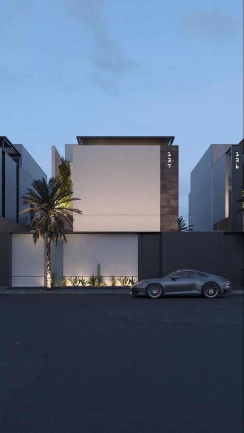 Small Villa Design, Minimalist Facade, Villa Facade Design, Minimal Villa, Minimalist Villa, Modern Villa Exterior, Villa Facade, Villa Exterior Design, Home Facade