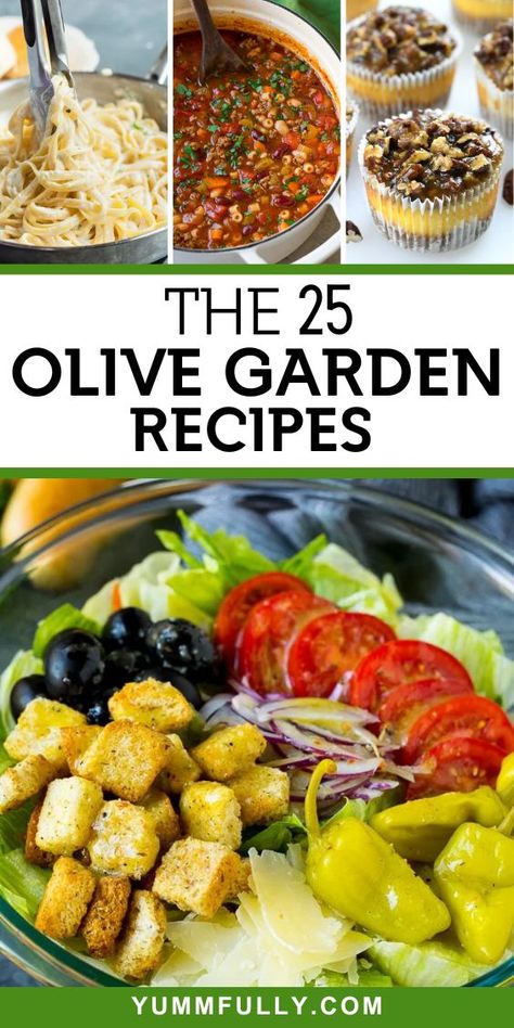 The 25 BEST Olive Garden Recipes – Yummy and fully Olive Garden Recipes Pasta, K&w Cafeteria Recipes, Olive Garden Salad Recipe Copycat, Copycat Olive Garden Recipes, Olive Garden Food, Copycat Restaurant Recipes Olive Garden, Best Copycat Recipes Restaurants, Olive Garden Copycat Recipes, Olive Garden Recipe