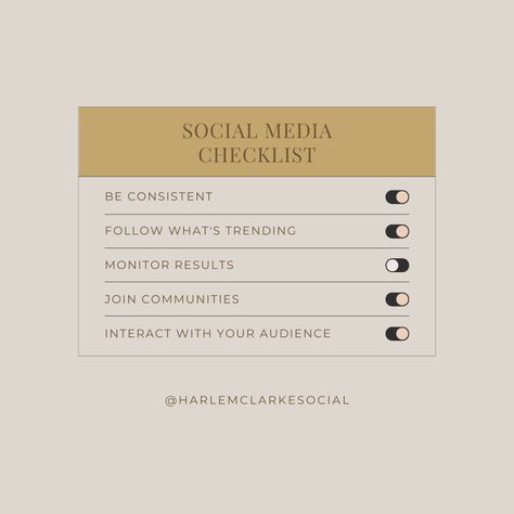 A social media marketing checklist is crucial for maintaining organization, consistency, and efficiency in your marketing efforts. It aligns tasks with overarching business goals, ensures quality assurance, and facilitates adaptability to evolving trends. Incorporating analytics tasks allows for consistent measurement and adjustment of social media strategies, enhancing overall effectiveness.  #SocialMediaExperts #DigitalMarketing #HarlemClarke Social Media Checklist, Social Media Measurement, Marketing Checklist, Digital Marketing Tips, Marketing Content, Brand Marketing, Social Media Strategies, Business Goals, Quality Assurance