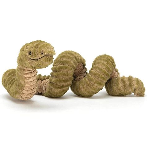 Introducing 'Slither Snake' by Jellycat. Slither Snake is looking mighty proud, and you would be too, with that ssssensational tail! He's a smiley snake with so much texture, from those soft, mossy ruffles to that biscuity, cordy tummy! Pull this slinky straight and he'll spring back into a coil again! Snake Plushie, Cute Stuffies, Gruffalo's Child, Jellycat Toys, Cat Plushie, Lego Marvel's Avengers, Stuffed Animal Collection, Jelly Cat, The Gruffalo