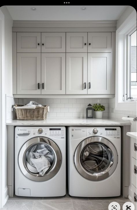 Small Laundry Room With Cabinets, Laundry Room Built Ins, Laundry Room Cupboards, Laundry Room Closet Ideas, Elegant Laundry Room, Laundry Room Organization Ideas, Laundry Room Design Ideas, Small Laundry Room Ideas, Laundy Room