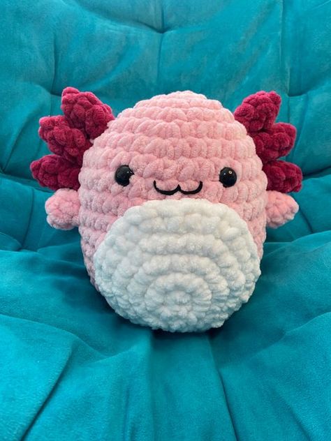 Axolotl Squishmallow Crochet Pattern PDF Crochet toys ideas #crochettoysideas #crochet #crochettoy #crochetpattern #crochetpatterns 2.412 Squish Mallow Crochet Pattern, Small Crochet Squishmallow, Easy Crochet Axolotl, Axolotl Hat Crochet, Axolotl Crochet Pattern Free Amigurumi, Quick Easy Amigurumi, Squishmallows Crochet Pattern Free, Squishmallow Crochet Pattern Free, Crochet Squishmallow Pattern Free