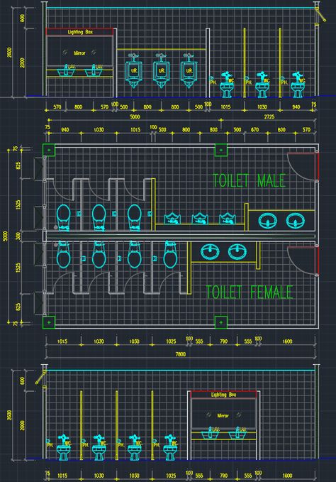 Drawing For Architecture, Toilet Dimensions, Restroom Architecture, Toilet Plan, Public Restroom Design, Toilet Design Modern, Cad Blocks Free, Toilette Design, Wc Design