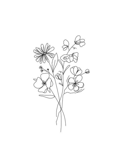 Dior Tattoos, Daisy Sweet Pea, Drawing Tattoo Design, Sweet Pea Tattoo, Floral Line Drawing, Line Drawing Tattoos, Daisy Tattoo, Birth Flower Tattoos, Floral Tattoo Design