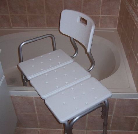 Amazon.com: MedMobile® BATHTUB TRANSFER BENCH / BATH CHAIR WITH BACK, WIDE SEAT, ADJUSTABLE SEAT HEIGHT, SURE-GRIPED LEGS, LIGHTWEIGHT, DURABLE, RUST-RESISTANT SHOWER BENCH: Health & Personal Care Diy Shower Chair, Shower Chairs For Elderly, Curbless Showers, Shower Chairs, Bathtub Seat, Mobility Devices, Accessible Bathroom Design, Bath Chair, Transfer Bench