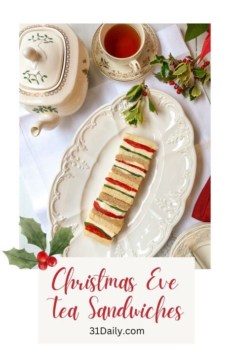 Holiday Sandwich Ideas, Christmas Finger Sandwich Ideas, Festive Sandwiches, Sandwiches For Christmas Party, Savory Christmas Food, Christmas Tea Sandwiches Recipes, Christmas Tea Sandwiches, Holiday Tea, Holiday Tea Party