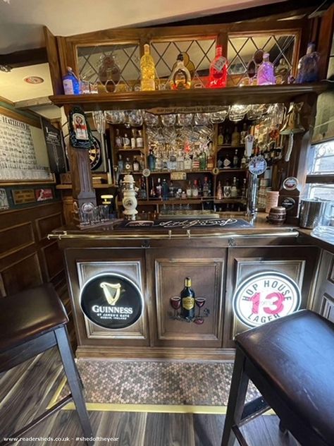 Pub Interior Ideas, Irish Pub Interior, Home Pub Ideas, Irish Pub Design, Backyard Pub, Pub Interior Design, Lisa Thomas, Man Cave Shed, Carriage House Garage