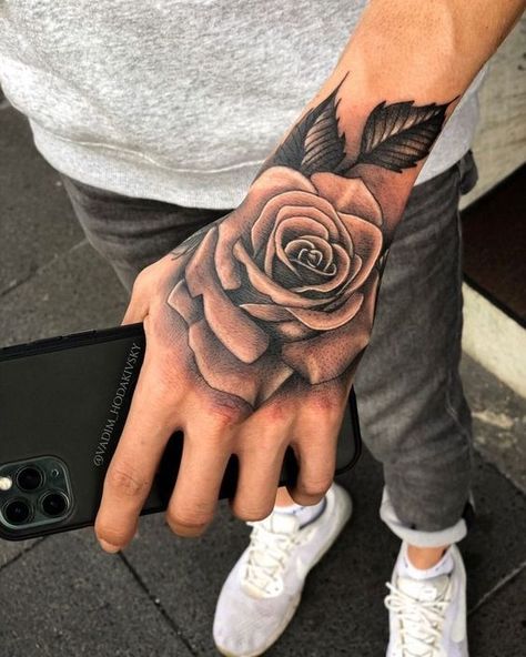 Unique Hand Tattoos, Simple Hand Tattoos, 42 Tattoo, Masculine Tattoos, Rose Hand Tattoo, Create Your Own Tattoo, Full Sleeve Tattoo Design, Health Tattoo, Tatuaje A Color