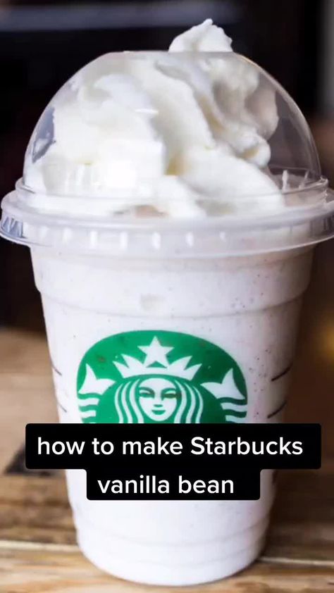 Vanilla Bean Frappe Recipe, Frappachino Recipe, Homemade Starbucks Recipes, Diy Starbucks Drinks, Starbucks Copycat Recipes Drinks, Chocolate Chip Frappe, At Home Starbucks, Vanilla Bean Frappe, Starbucks Drink Recipes