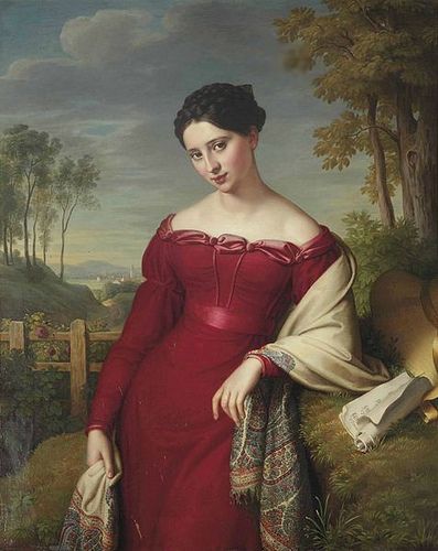 Eduard Friedrich Leybold, Portrait of a Young Lady in a red Dress with a Paisley, 1824 | Flickr - Photo Sharing! August Sander, Albert Bierstadt, Paisley Shawl, 19th Century Art, Women In Art, Brown Girl, Classical Art, Amber Jewelry, Historical Fashion