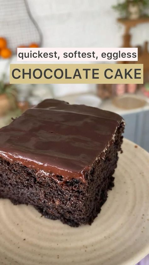 Easy Chocolate Cake Eggless, Chocolate Eggless Cake, Bake With Shivesh Chocolate Cake, Eggless Chocolate Lava Cake, Homemade Cakes Decorating, How To Make A Cake Without Eggs, Chocolate Cake Eggless Recipes, Eggless Chocolate Recipes, How To Make Eggless Cake