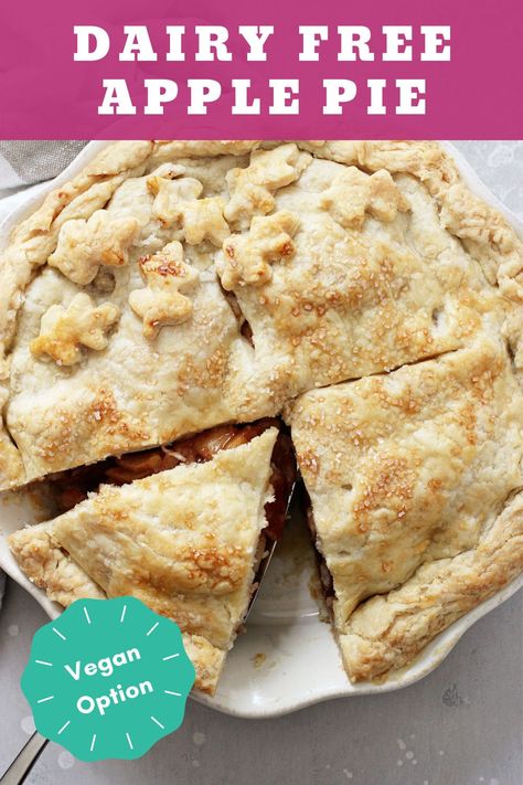 Homemade Apple Pie Crust, Dairy Free Apple Pie, Dairy Free Pie Recipes, Dairy Free Fall Recipes, Dairy Free Pie Crust, Dairy Free Thanksgiving Recipes, Fall Pies Recipes, Dairy Free Pies, Soy Free Desserts