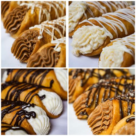 Cannoli Recipe Filling, Canolis Recipe, Christmas Bake Sale, Cannoli Recipes, Cream Horn, Italian Baking, Cannoli Shells, Cannoli Filling, Alcohol Food