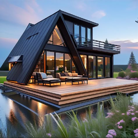 Small A-Frame House Models in Nature Cute A Frame Houses, A Frame With Extension, Steel A Frame House, A Frame Tiny House Floor Plans, Glass A Frame House, Modern A Frame House Plans, A Frame Kit, 3 Bedroom A Frame House, A Frame With Garage