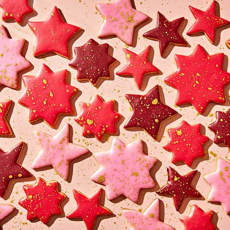 Luster Dust Cookies, Sparkle Cookies, Vanilla Icing Recipe, Cutout Cookie, Splatter Painting, Icing Recipes, Paint Cookies, Luster Dust, Decorating Cookies