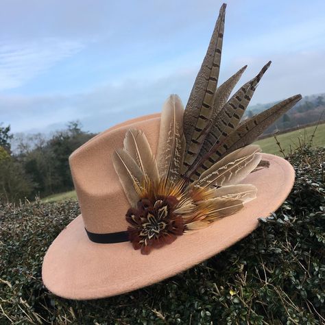 Ahhh only a day to go until #cheltenhamfestival are you going??? #cheltenham #horseracing #racingfashion #fedora #hatlover #equestrianstyle #felthatseason #feltfedora #hatforcheltenham #countrystyle #chic #equestrianfashion #fashionista #alldunnup Fedora Hat Accessories, Cowboy Hats Decorated, Pheasant Feather Decor, Lilac Fascinator, Navy Fascinator, Traditional Game, Pheasant Feather, Sinamay Hats, Luxury Hats