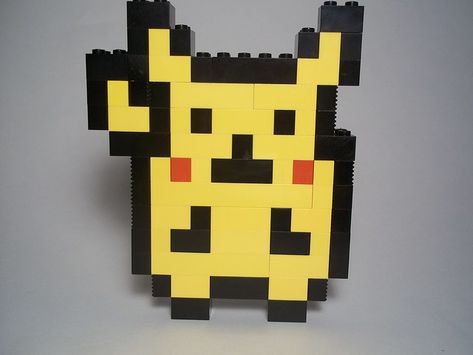 Lego Pikachu Pixel Art | Just a fun thing I built. If you fa… | Flickr Lego Pikachu, Pikachu Pixel, Lego Play, Lego Pokemon, Easy Lego Creations, Lego Bedroom, Lego Wall, Lego Gifts, Construction Lego