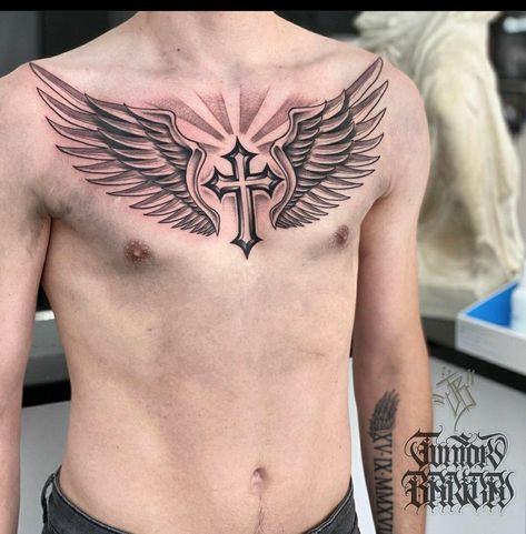 Geometric Tattoo Hand, Aztec Tattoos Sleeve, Chest Tattoo Stencils, Alas Tattoo, Koi Tattoo Sleeve, Wing Tattoo Men, Chest Tattoo Ideas, Aztec Tattoos, Chest Hair