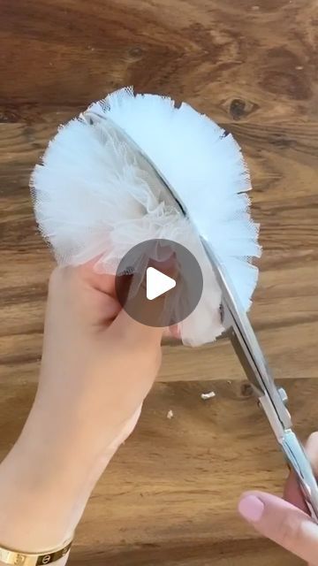 Faith on Instagram: "How to make tulle pom poms. This amateur managed to make a reel. Why was it so hard?? 😅#tullepompoms#pompomdiy#diy#tutorial" Tulle Pompoms, Tulle Poms, Pom Pon, Pom Poms, Pom Pom, On Instagram, Instagram