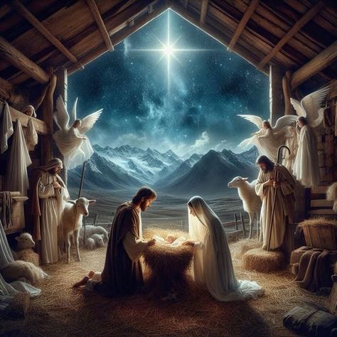 Santa At The Manger, Jesus Birth Images, Christmas Jesus Wallpaper, Manger Scenes Nativity, Christ Birth, Christmas Nativity Images, Divine Infant Jesus, Nativity Of Jesus Christ, Nativity Scene Pictures