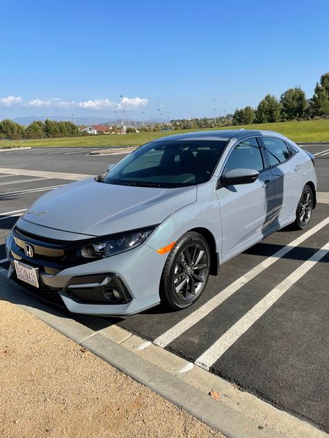 Honda Sonic Grey Pearl, Dream Car Honda Civic, Honda Civic Paint Job, Sonic Gray Pearl Honda Accord, Sonic Grey Honda Civic, 2023 Honda Civic Hatchback, Cute Honda Civic, Honda Civic Sonic Grey, 2021 Honda Civic Hatchback Sport