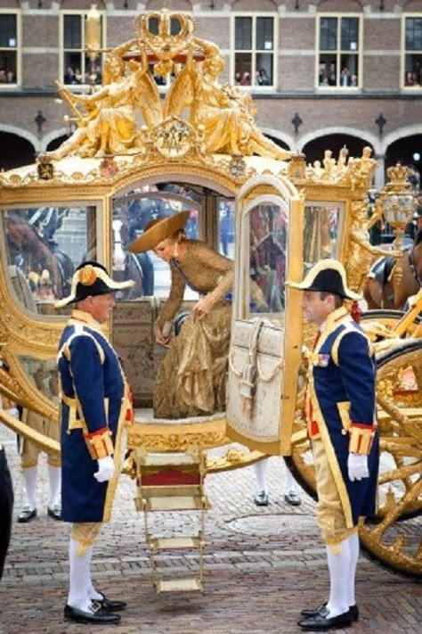 . Golden Chariot, Queen Of Netherlands, Dutch Queen, Horse Drawn Carriage, The Hague Netherlands, Regina Maxima, Dutch Royalty, Last Ride, Queen Máxima Of The Netherlands