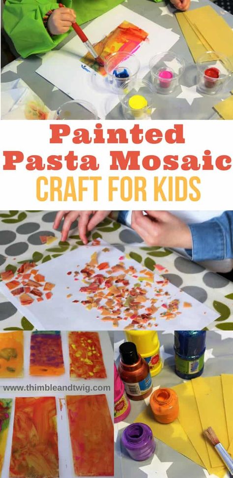 Try this fab Painted Pasta Craft Art Project for Kids Food Art Projects For Kids, Pasta Art For Kids, Italy Crafts, Preschooler Crafts, Painted Pasta, Process Art For Kids, Senior Infants, Pasta Crafts, Adaptive Art