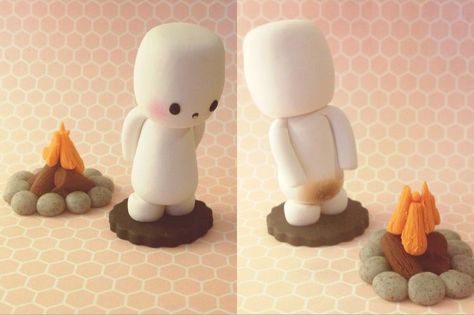 Fimo Kawaii, Crea Fimo, Polymer Clay Kawaii, Halloween Clay, Polymer Clay Figures, Clay Diy Projects, Polymer Clay Sculptures, Polymer Clay Diy, Polymer Crafts