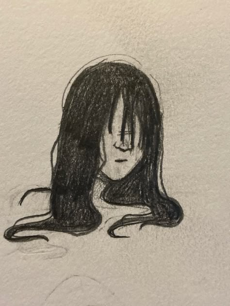 Hair Waving In The Wind Drawing, Long Messy Hair Reference, Creepy Hair Drawing, Wet Anime Hair Reference, Wet Hair Tutorial Drawing, Wet Hair Sketch, Falling Hair Reference, Wet Hair Reference Drawing, Hair Covering Face Drawing