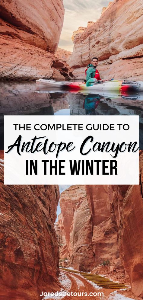 Winter is a fantastic time to explore Antelope Canyon, a top Arizona travel destination, but there are a few things you should know. We’re sharing all the tips for visiting Antelope Canyon in winter, including what to expect at Lower Antelope, Upper Antelope, and Antelope X. Click through for our must-read winter Antelope Canyon travel guide. Arizona travel, US destinations winter, US national parks, antelope canyon winter travel itinerary Antelope Canyon Photography, Arizona Hikes, Arizona Travel Guide, Antelope Canyon Arizona, Arizona Adventure, Lower Antelope Canyon, Travel Arizona, Arizona Vacation, Page Arizona