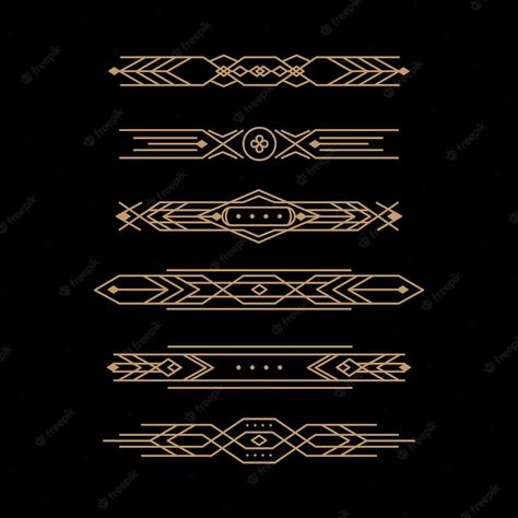 Sauron Cosplay, Art Deco Vector, Art Deco Border, Art Deco Borders, Art Deco Lines, Art Deco Frame, Baroque Ornament, Vintage Borders, 50 Million