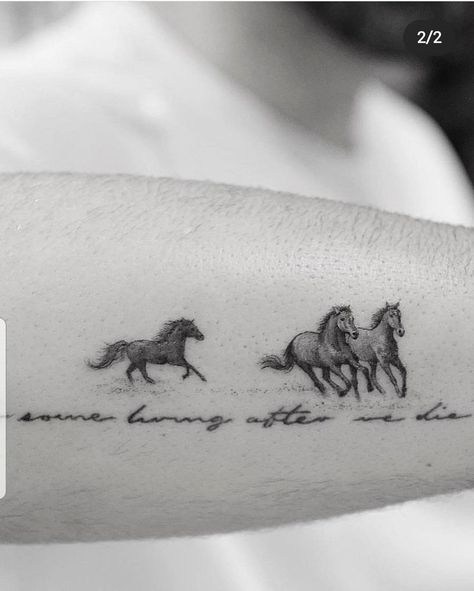 Equine Tattoos Simple, Horse Spine Tattoo, Horse Inspired Tattoos, Horse Running Tattoo, White Horse Tattoo, Running Horse Tattoo, Dark Horse Tattoo, Horse Tattoo Ideas, Equine Tattoo