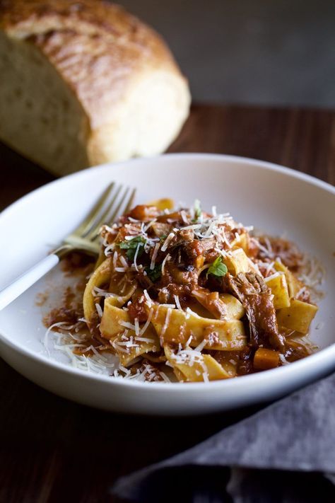 BEST Italian Beef Short Rib Ragu - CucinaByElena Braised Short Rib Ragu, Beef Short Rib Ragu, Slow Cook Short Ribs, Ragu With Pappardelle, Short Rib Ragu, Cooking Short Ribs, Pasta Varieties, Beef Ragu, Ragu Recipe