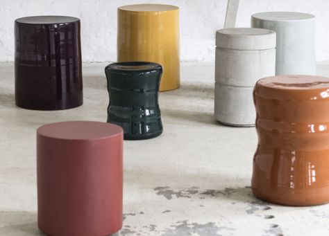 Pub Furniture, Stool Table, Ceramic Stool, Vincent Van Duysen, Paola Navone, Ceramic Furniture, Small Stool, High Stool, Amber Interiors