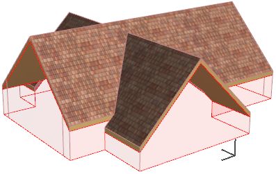 Cross-Gable Roof | Help Center | ArchiCAD, BIMx, BIM Server knowledge base from GRAPHISOFT Gable Roof Framing, Cross Gable House, Cross Gable Roof, Dutch Gable Roof, Adu Ideas, Loft Playroom, Gable Roof Design, Gable House, Attic Loft