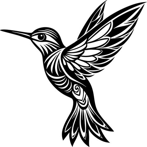 Download free HD stock image of Ai Generated Hummingbird Hummingbird Clipart Black And White, Hummingbird Svg Free, Hummingbird Line Drawing, Dayak Pattern, Hummingbird Stencil, Native American Svg, Rat Silhouette, Goose Tattoo, Bird Black And White