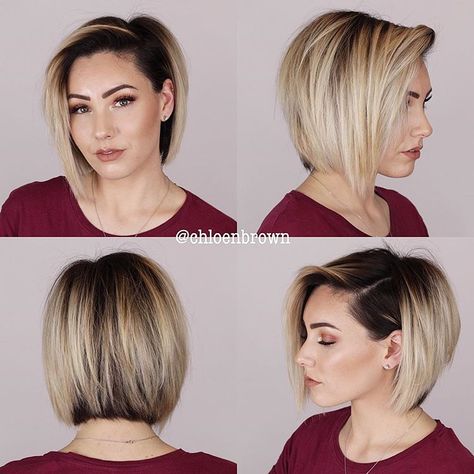 Blonde Hairstyle Ideas, Brown Short Hair, Cute Bob Haircuts, Blonde Lowlights, Cute Bob Hairstyles, Blonde Hairstyle, Chloe Brown, Wavy Bob Hairstyles, Multicolored Hair