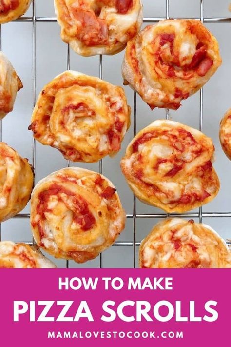 Pizza Scrolls or Pizza Pinwheels are a great way to use up leftover pizza dough and are excellent for lunch boxes, picnics or kids party food. If you already have the pizza dough and topping ingredients all ready, then making up some easy pizza scrolls takes just a few extra minutes, and they can also be frozen for later. #lunchboxideas #easymeals #cookingtips Leftover Pizza Dough, Pizza Scrolls, Scrolls Recipe, Pizza Pinwheels, Leftover Pizza, Easy Party Food, Kids Party Food, Pizza Rolls, Easy Pizza