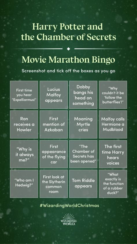 Harry Potter Marathon Ideas, Harry Potter Bingo, Movie Marathon Ideas, Harry Potter Sleepover, Harry Potter Movie Marathon, Harry Potter Weekend, Marathon Ideas, Harry Potter Party Games, Harry Potter Night