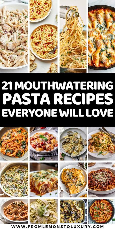 pasta recipes Pasta Comfort Food Recipes, Fun Easy Pasta Recipes, Easy Family Pasta Dinner Ideas, Good Sides For Pasta Dinners, Pasta Recipes With Fettuccine Noodles, Rattlesnake Pasta Unos, Easy Pasta For Two, Fancy Pasta Recipes For Dinner, Fresh Pasta Recipes Dishes