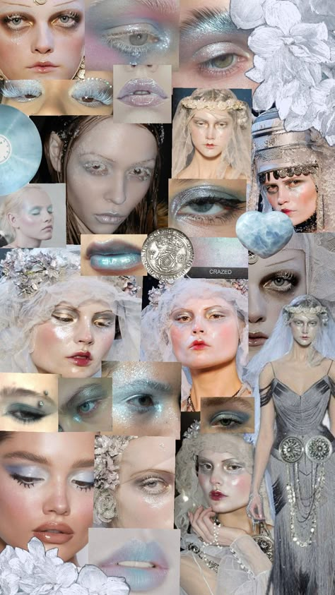 #johngalliano #ukrainianbride #winter #snow #blueaesthetic #couture #winterbride #frozen #bluemakeup #blue Frozen Makeup, Winter Bride, Costume Inspo, Snow Angels, Blue Makeup, John Galliano, Blue Aesthetic, Winter Snow, Monster High